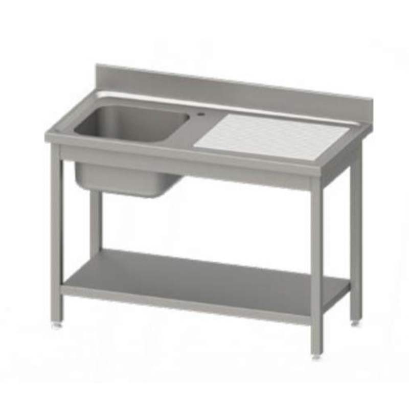 Comprar Fregadero inox con 1 cuba y escurridor 1000x600x850 Stalgast 954476100 en Pepebar