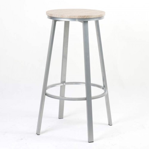 Comprar Taburete titan gris con asiento roble claro 206392(A2) en Pepebar