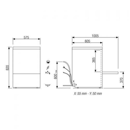 Lavavajillas industrial LAV150 50x50 con/sin bomba de desagüe neutro blu ITW Comprar Lavavajillas industrial LAV150 50x50 con/sin bomba de desagüe neutro blu ITW en Pepebar