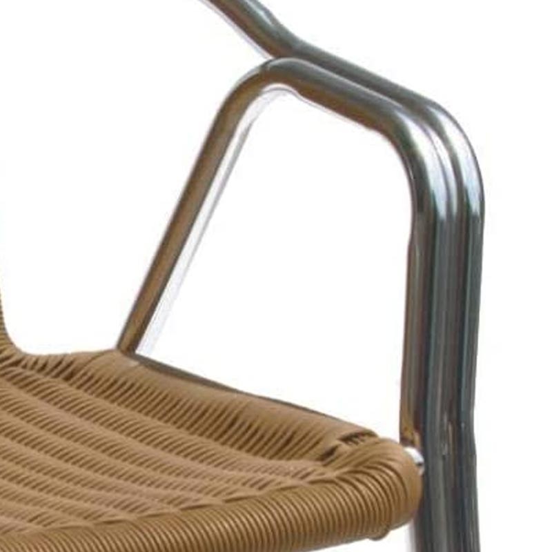 Comprar Silla de aluminio con rattan color crema 178097 en Pepebar
