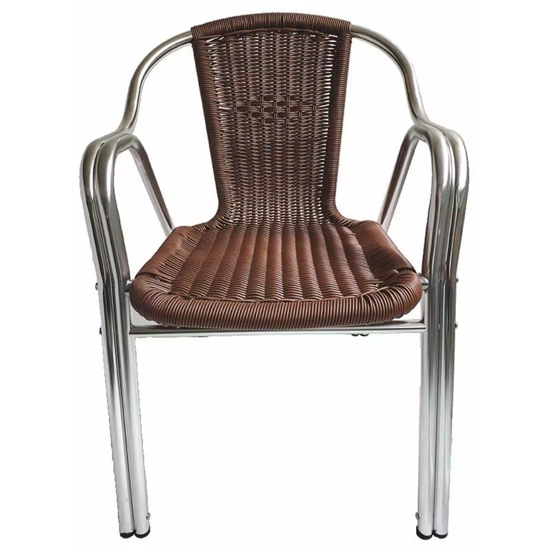 Comprar Silla de aluminio con rattan color marrón 178098 en Pepebar