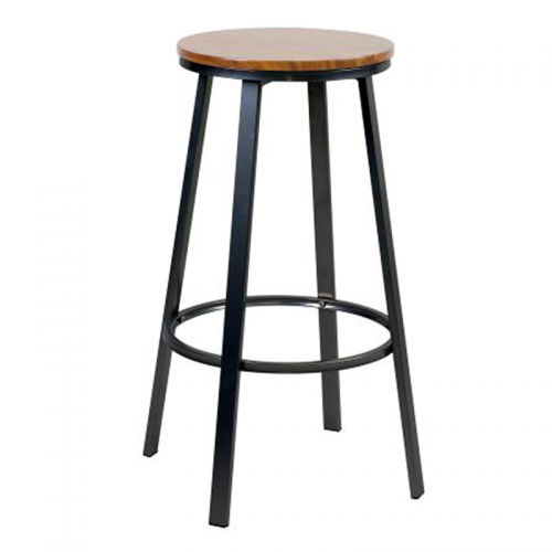 Comprar Taburete titan negro con asiento nogal 206391(A4) en Pepebar