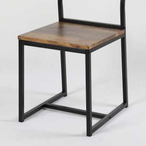 Comprar Silla Odín hierro negro y madera envejecida Hobeto 206380 en Pepebar