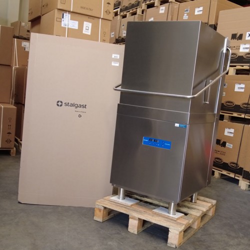 Comprar Lavavajillas de capota industrial 50x50 con dosificador de detergente y bomba de drenaje Stalgast 803036 en Pepebar