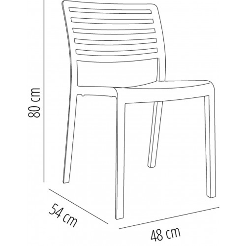 Comprar Silla Wind blanca Resol 04558 en Pepebar