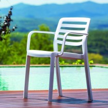 Silla con brazos Wind blanca Resol 04563 - Pepebar Silla con brazos Wind blanca Resol 04563