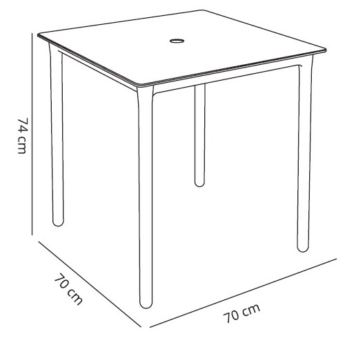 Comprar Mesa London 70x70 arena Resol 04583 en Pepebar