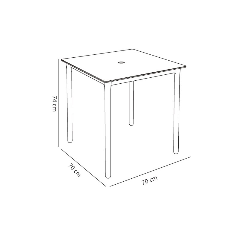 Comprar Mesa London 70x70 blanca Resol 04582 en Pepebar