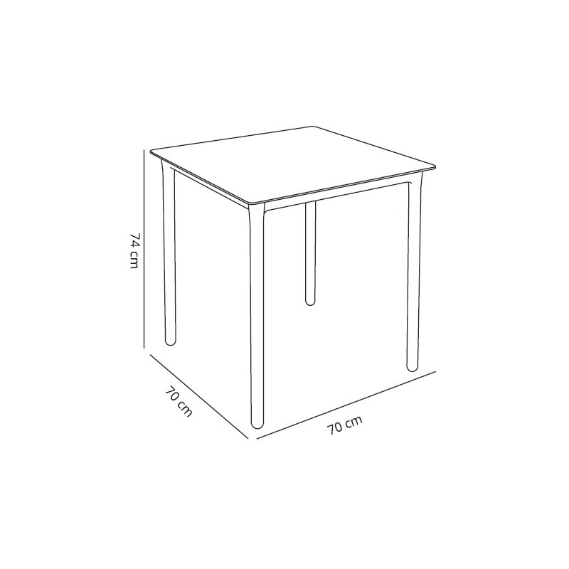 Comprar Mesa Marsella 70x70 blanca Resol 04577 en Pepebar