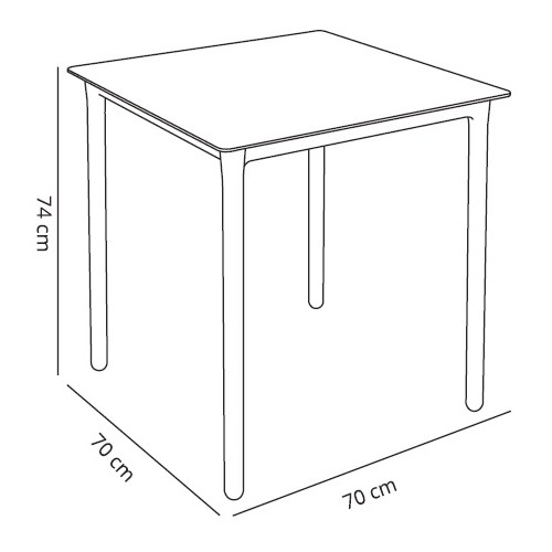 Comprar Mesa Marsella 70x70 blanca Resol 04577 en Pepebar