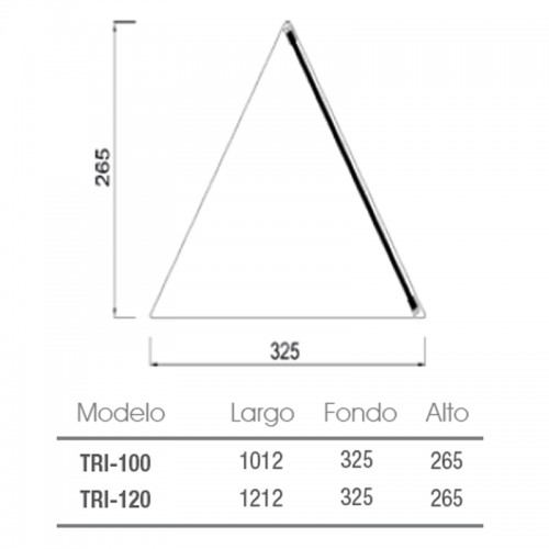 Comprar Vitrina neutra para pinchos TRI Varias medidas y colores VG en Pepebar