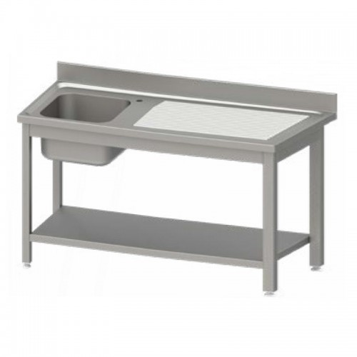 Comprar Fregadero acero inox con 1 cuba y escurridor 1400x600x850 Stalgast 954476140 en Pepebar