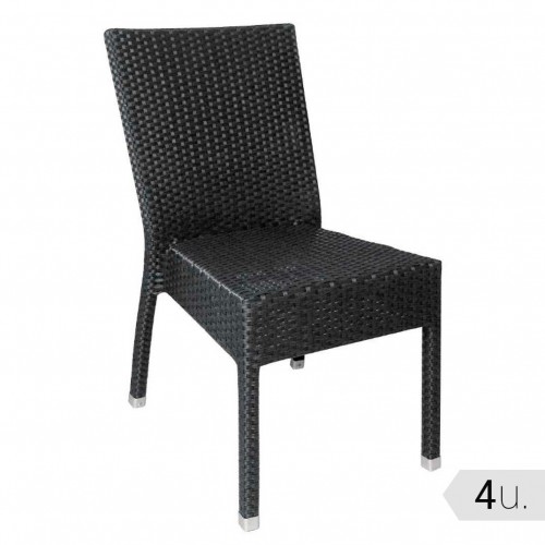 Comprar Silla de imitación mimbre Bolero color carbón CF159 4 unidades en Pepebar