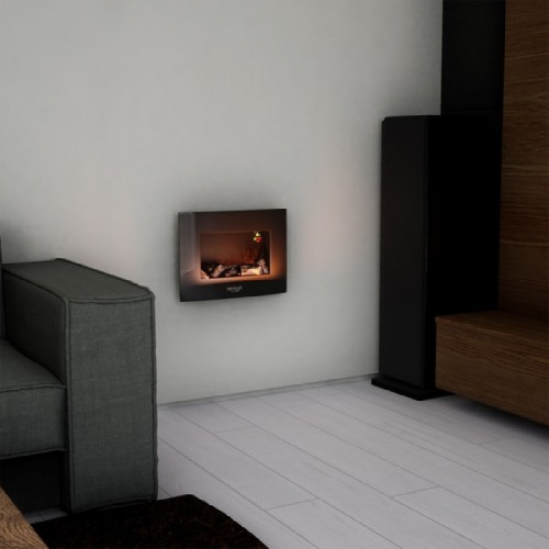 Comprar Chimenea electrica decorativa de pared Ready Warm 2200 Curved Flames Cecotec en Pepebar