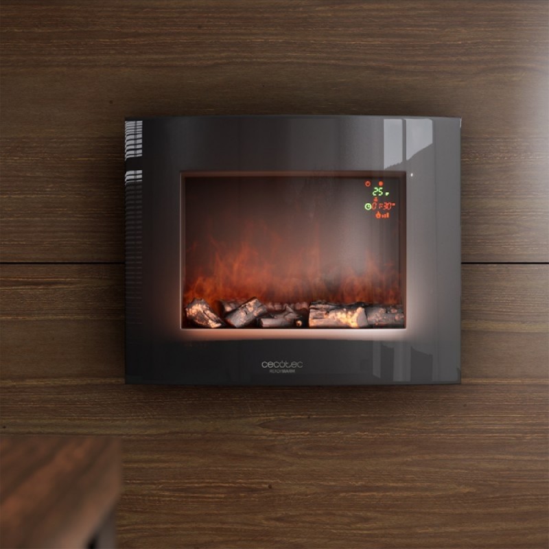 Comprar Chimenea electrica decorativa de pared Ready Warm 2600 Curved Flames Cecotec en Pepebar