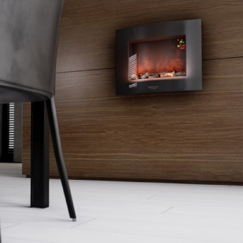 Comprar Chimenea electrica decorativa de pared Ready Warm 2600 Curved Flames Cecotec en Pepebar