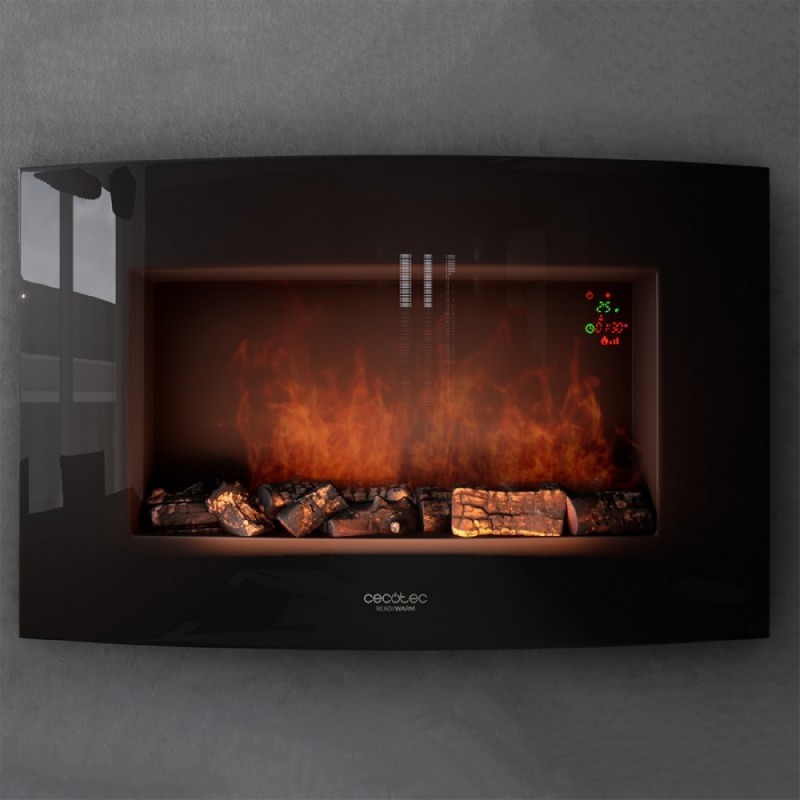 Comprar Chimenea electrica decorativa de pared Ready Warm 3500 Curved Flames Cecotec en Pepebar