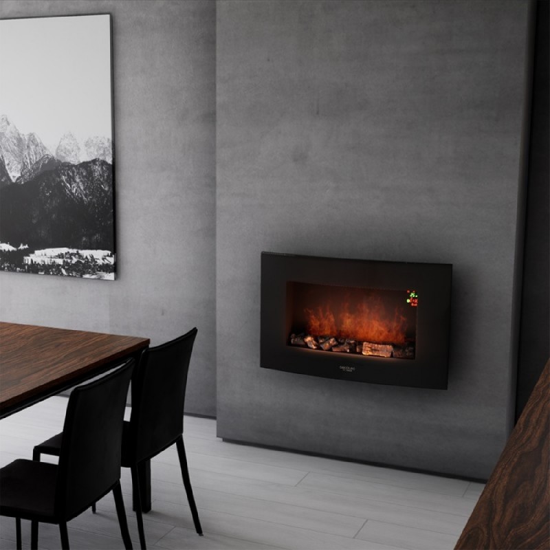 Comprar Chimenea electrica decorativa de pared Ready Warm 3500 Curved Flames Cecotec en Pepebar