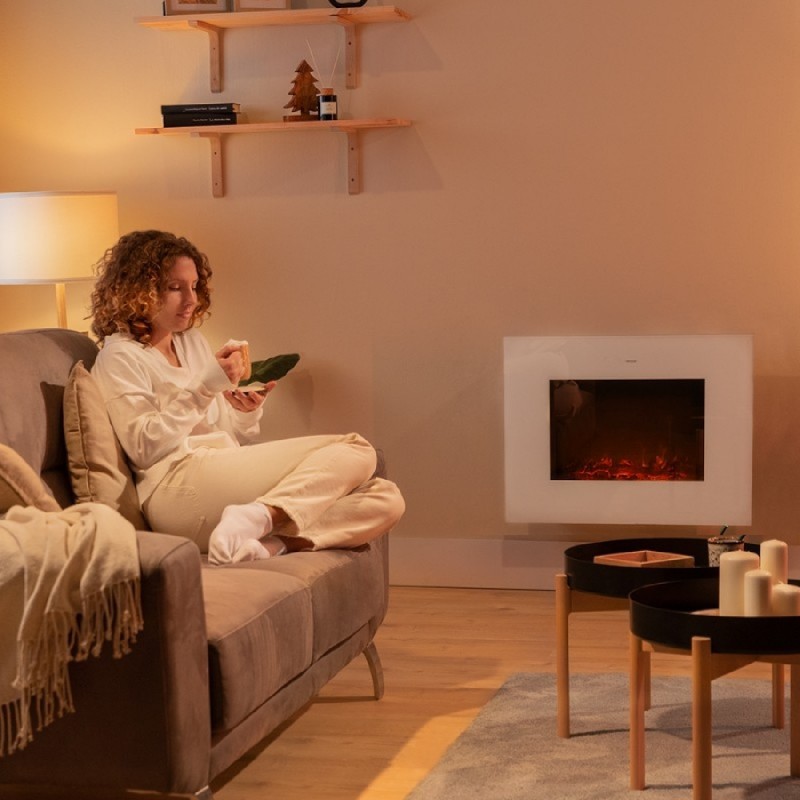 Comprar Chimenea eléctrica ReadyWarm 2690 Flames Connected White Cecotec en Pepebar