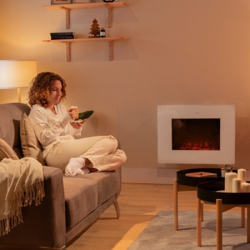 Comprar Chimenea eléctrica ReadyWarm 2690 Flames Connected White Cecotec en Pepebar