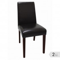 Silla de comedor de símil de cuero negro Bolero GF954 2 unidades - Pepebar Silla de comedor de símil de cuero negro Bolero GF954 2 unidades - Catálogo Sillas cuero