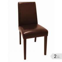 Silla para comedor símil cuero marrón oscuro Bolero GF955 2 unidades - Catálogo Sillas Hostelería