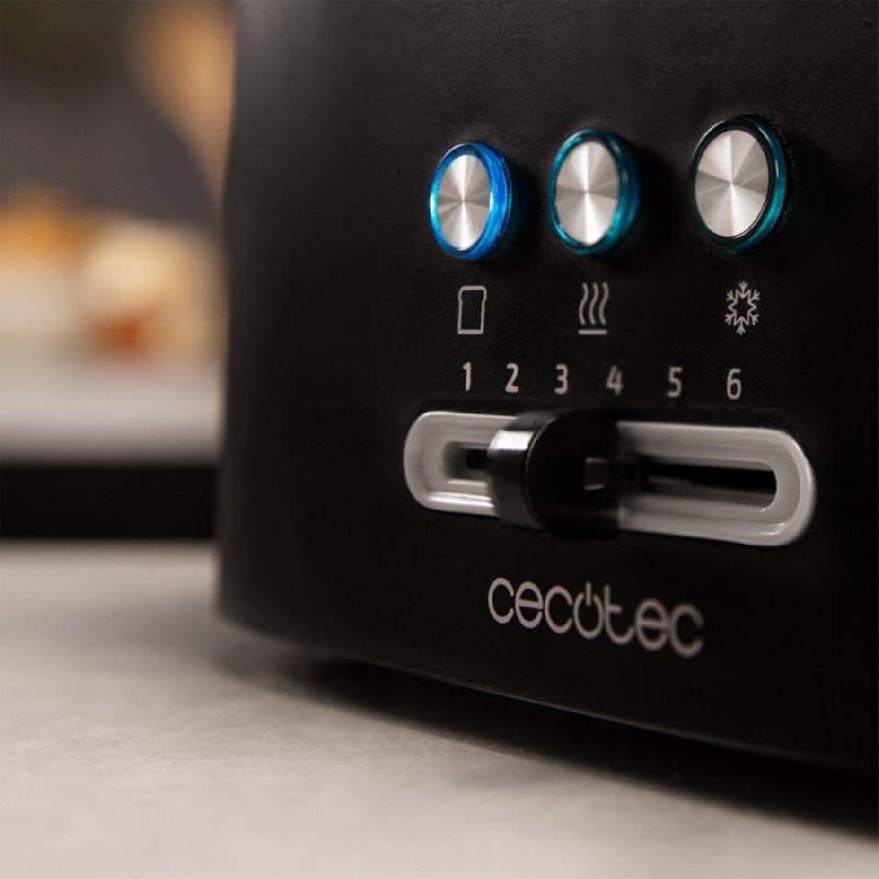 Tostapane Cecotec Verticale 2 Fette - 850W, Fessure Larghe 3.8cm, Stile Vintage Rosso