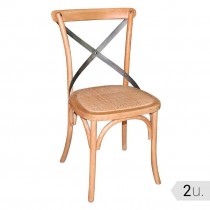 Sillas de madera Bolero con respaldo GG656 2 unidades