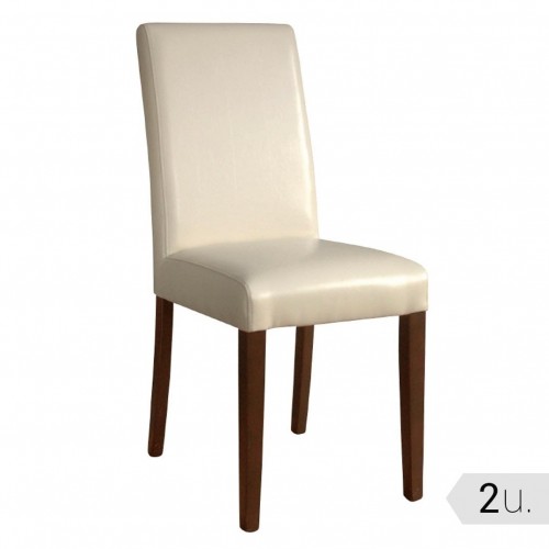 Comprar Silla de comedor imitación de cuero marca Bolero GH444 2 unidades en Pepebar