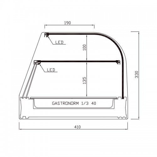 Comprar Vitrina refrigerada grupo incorporado ABF-4C-INOX Vitrinas Gómez en Pepebar