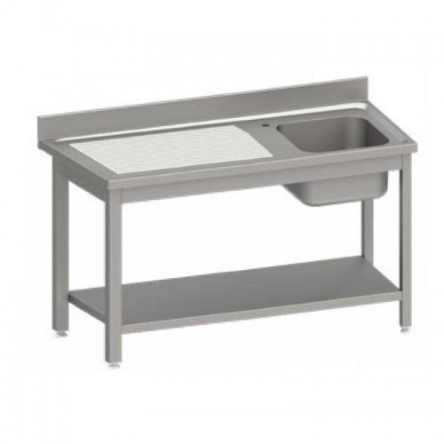 Comprar Fregadero acero inox con 1 cuba y escurridor izquierda 1200x600x850 Stalgast 954466120 en Pepebar