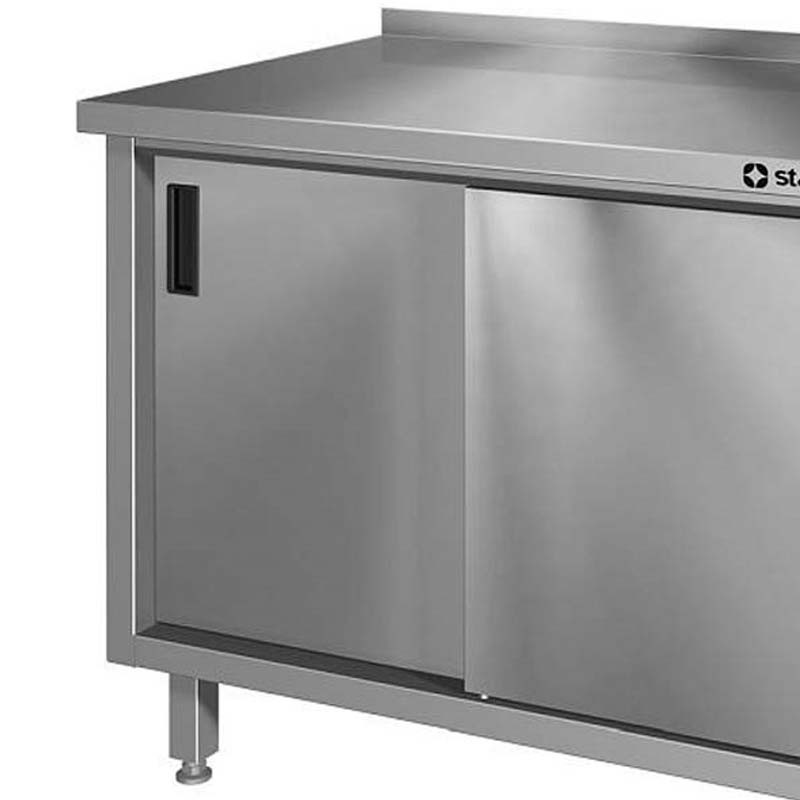 Comprar Mesa mural acero inoxidable con puertas corredizas 1400x700x850 Stalgast 950187140 en Pepebar
