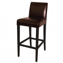 Taburete alto con respaldo para bar símil piel marrón Bolero GG652 - Pepebar Taburete alto con respaldo para bar símil piel marrón Bolero GG652 - Catálogo Mobiliario hostelería