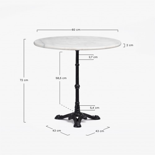 Comprar Mesa de mármol redonda 60cm 696384 en Pepebar