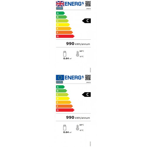 Comprar Nevera expositora con puerta de cristal de 368 litros Polar DM076 en Pepebar