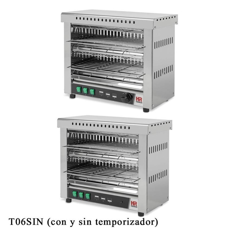 Comprar Tostador doble de cuarzo acero inoxidable con o sin temporizador ancho 483 mm en Pepebar