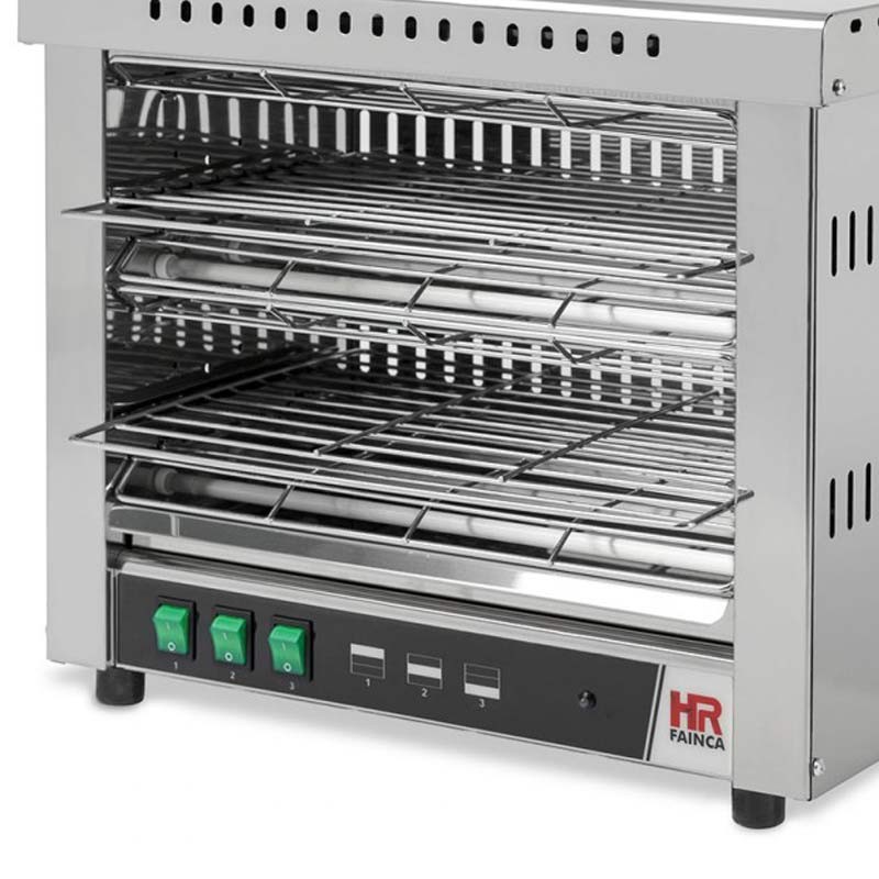 Comprar Tostador doble de cuarzo acero inoxidable con o sin temporizador ancho 483 mm en Pepebar