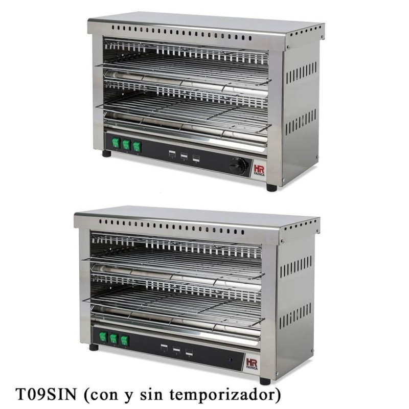 Comprar Tostador doble de cuarzo acero inoxidable con o sin temporizador ancho 483 mm en Pepebar