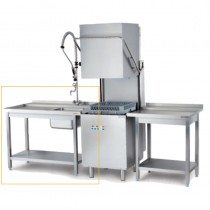Mesa de carga izqda, con cuba derecha y estante Stalgast 984727120S