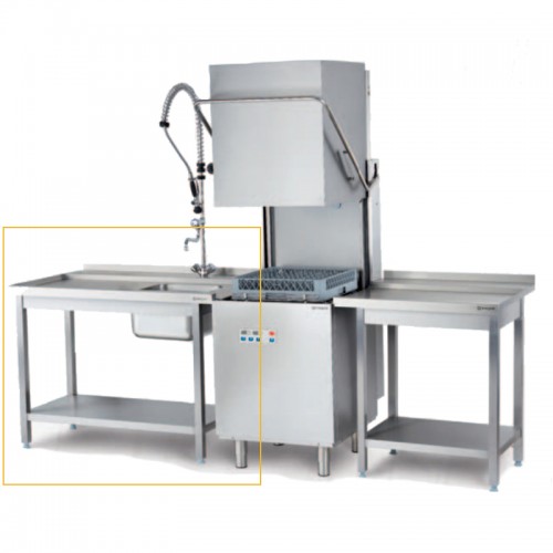 Comprar Mesa de carga izqda, con cuba derecha y estante Stalgast 984727120S en Pepebar