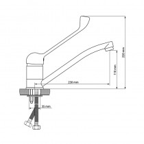 Grifo sobremesa industrial monomando de codo Stalgast 651110 - Pepebar Grifo sobremesa industrial monomando de codo Stalgast 651110 - Catálogo Cocinas Industriales