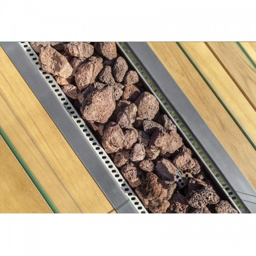 Comprar Mesa fuego de jardín cuadrada Cosiloft 100 negro y teka Butsir COSI0010 en Pepebar