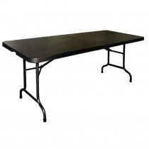 Mesa multiusos plegable al centro negra 183cm Bolero CB518