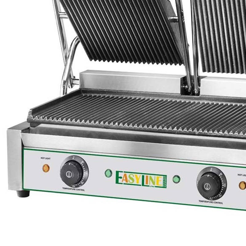 Comprar Grill hierro fundido placa acanalada doble nervio EasyLine Fimar EG03 en Pepebar