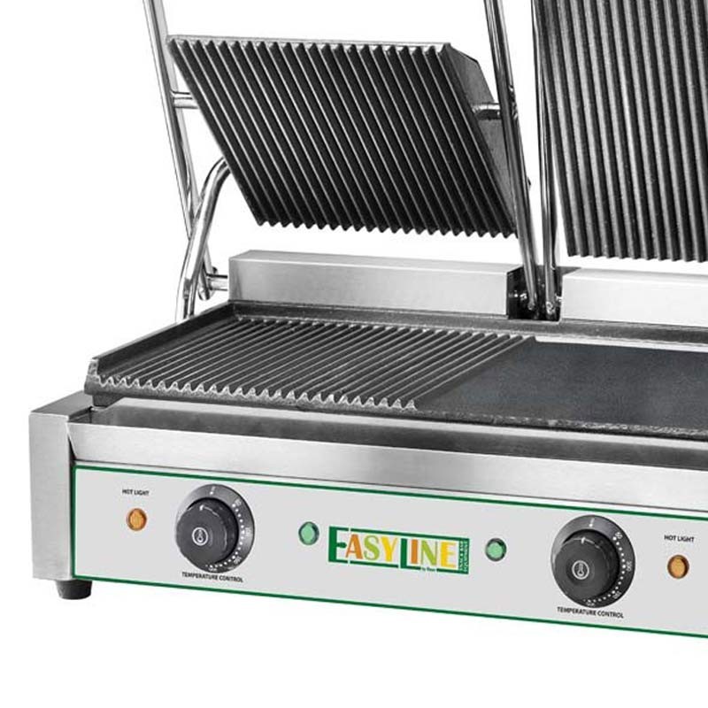 Comprar Grill hierro fundido placa acanalada y lisa doble placa EasyLine Fimar EG03M en Pepebar