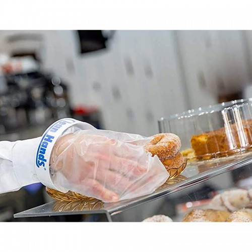 Comprar Guantes de plástico resistente, pack 100 unidades GPLT en Pepebar