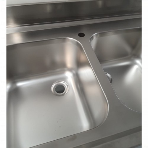 Comprar Fregadero acero inox con 1 cuba y escurridor izquierda 1200x600x850 Stalgast 954466120 en Pepebar