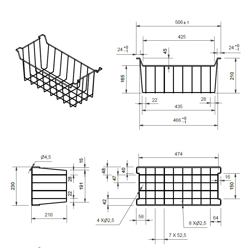 Comprar Cesto de alambre para arcón CH en Pepebar