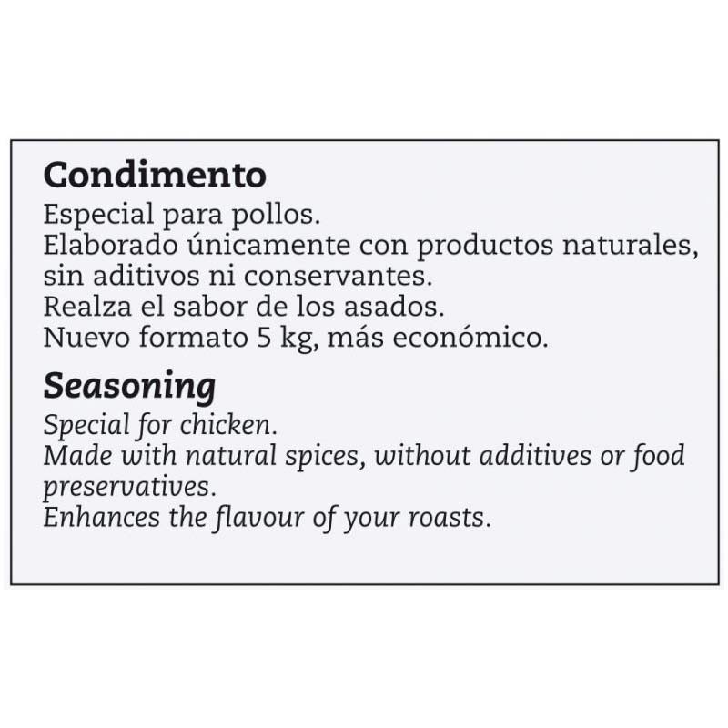 Condimento especial para pollos MCM 5 Kg 070002 Comprar Condimento especial para pollos MCM 5 Kg 070002 en Pepebar