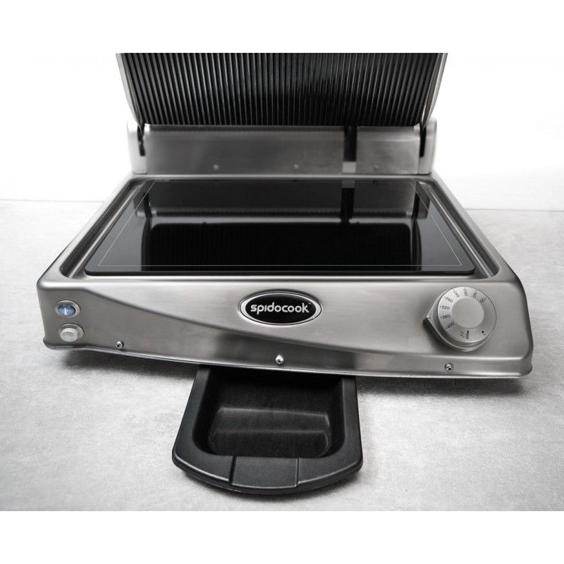 Comprar Plancha mediana de vitrocerámica Spidocook rayada y lisa SP015PR en Pepebar